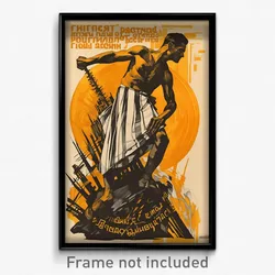 Russian Movie Poster - Man Feeling Aggressive, Striped White Sarong (Art Print)