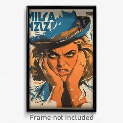 Greek Movie Poster - Girl Feeling Mad, Bronze Fedora (Greece Film Art Print)