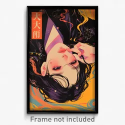 Chinese Movie Poster - Girl Feeling Idleness, Acrobatic Black Cloak (Art Print)