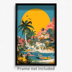 Brazilian Movie Poster - Colossal Exotic Island (Brazil Retro Film Art Print)