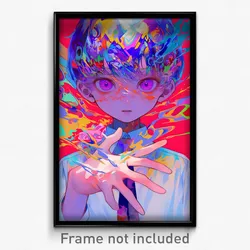 Anime Art Poster - Boy Feeling Amazement, Perfect White Neckerchief (Print)