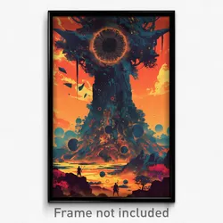 Movie Art Poster - Glossy Province (Psychedelic Trippy Retro Cartoon Film Print)