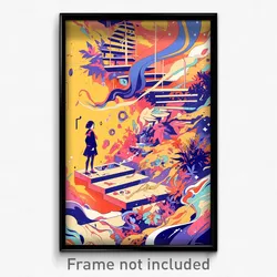 Art Poster - Thin Heights (Psychedelic Trippy Weird 11x17 Print)