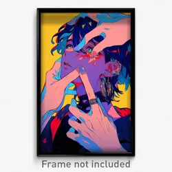 Anime Art Poster - Boy Feeling Gratitude, Immaterial Multiple Piercings (Print)