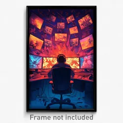 Art Poster - Busy Heap (Psychedelic Trippy Weird 11x17 Print)