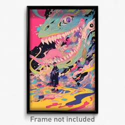 Art Poster - Huge Anime (Psychedelic Trippy Weird 11x17 Cartoon Print)