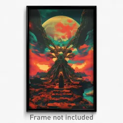 Movie Art Poster - Distorted Pulpit (Psychedelic Retro Weird Film Print)