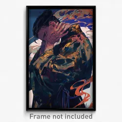 Anime Art Poster - Man Feeling Infatuation, Acceptable Short Kimono (Print)
