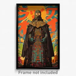 Icelandic Movie Poster - Man Feeling Excited, Rundown Armored Dress (Art Print)