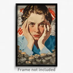 Russian Movie Poster - Girl Feeling Humiliation, Expensive Buttons (Art Print)
