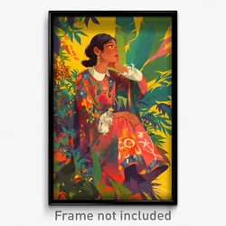 Mexican Movie Poster - Girl Feeling Relieved, Well Made Pink Dress (Art Print)