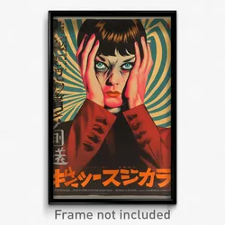 German Movie Poster - Woman Feeling Unnerved, Comfortable Red Sleeves (Print)