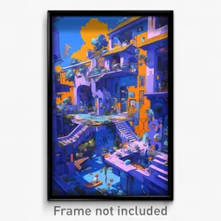 Art Poster - Noted Hideout (Psychedelic Trippy Weird 11x17 Print)
