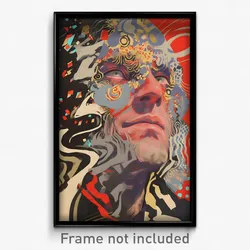 Movie Art Poster - Man Feeling Spite, Dramatic Grey Headwear (Retro Film Print)