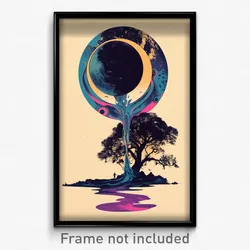 German Movie Poster - Cold Moon (Germany Psychedelic Art Retro Film Print)