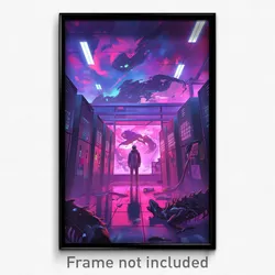 Movie Art Poster - Unimaginable Locker Room (Psychedelic Retro Weird Film Print)