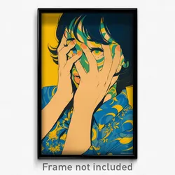 Brazilian Movie Poster - Woman Feeling Tired, Burly Blue Shirt (Art Print)