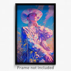 Art Poster - Man Feeling Guilt Wearing Elegant Cosplay (Art Print)