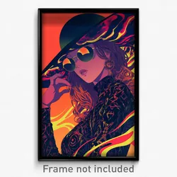 Movie Art Poster - Girl Feeling Cheeky Wearing Glorious Hat (Retro Film Print)