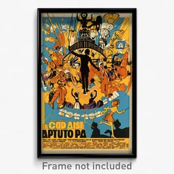 Greek Movie Poster - Bountiful Prison (Greece Psychedelic Art Retro Film Print)