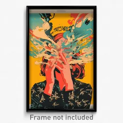Greek Movie Poster - Colorful Flats (Greece Psychedelic Art Retro Film Print)