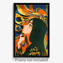 Hebrew Movie Poster - Woman Feeling Anxious, Simple Naval Uniform (Art Print)