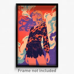 French Movie Poster - Girl Feeling Dislike, Offbeat Torn Shorts (Art Print)