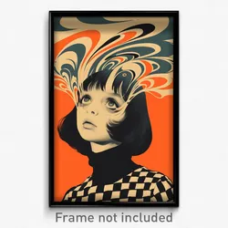 Spanish Movie Poster - Woman Feeling Dejection, Quizzical Turtleneck Dress