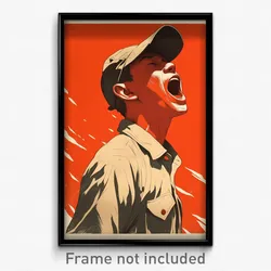 Indonesian Movie Poster - Man Feeling Bitter, Natural Baseball Cap (Art Print)