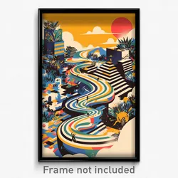 German Movie Poster - Wavy Ramp (Germany Psychedelic Art Retro Film Print)
