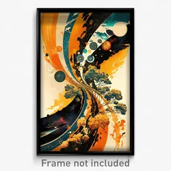 Hebrew Movie Poster - Agile Tube (Israel Psychedelic Art Retro Film Print)