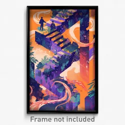 Mexican Movie Poster - Wire Frame Ladder (Mexico Retro Film Art Print)