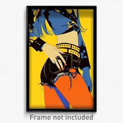 Spanish Movie Poster - Woman Feeling Doubt, Astonishing Torn Shorts (Art Print)