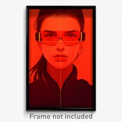 Movie Art Poster - Woman Feeling Shame, Grimy Rectangular Eyewear (Film Print)