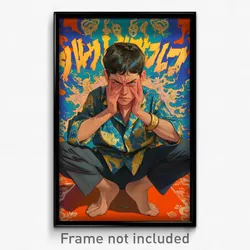 Thai Movie Poster - Boy Feeling Contempt, Glaring Shiny Clothes (Art Print)