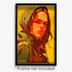 Brazilian Movie Poster - Girl Feeling Moody, Slim Hooded Capelet (Art Print)