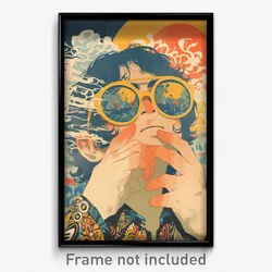 Indonesian Movie Poster - Boy Feeling Apathy, Baggy Blue Tinted Eyewear (Print)