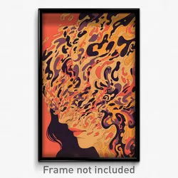 Hebrew Movie Poster - Girl Feeling Woe, Awesome Denim (Israel Film Art Print)