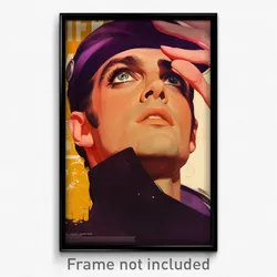 French Movie Poster - Man Feeling Amazement, Velvety Purple Headwear (Art Print)