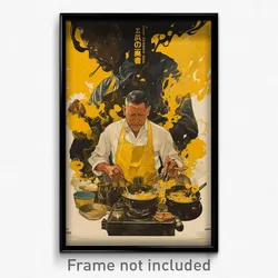 Indonesian Movie Poster - Man Feeling Aggressive, Cluttered Yellow Apron (Print)