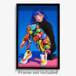 Anime Art Poster - Woman Feeling Flakey, Bubbly Back Seamed Legwear (Print)