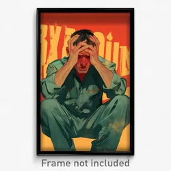 Mexican Movie Poster - Man Feeling Stressed, Husky Straitjacket (Art Print)