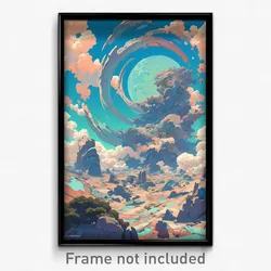 Art Poster - Humongous Outland (Psychedelic Trippy Weird 11x17 Print)