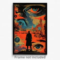 Greek Movie Poster - Menacing Aurora (Greece Psychedelic Art Retro Film Print)