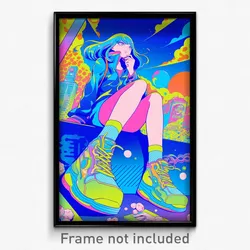 Movie Art Poster - Girl Feeling Tired, Strong Shoe Dangle (Retro Film Print)