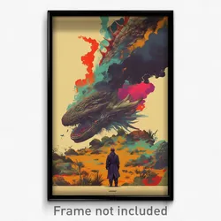 Icelandic Movie Poster - Gorgeous Bog (Iceland Psychedelic Art Retro Film Print)
