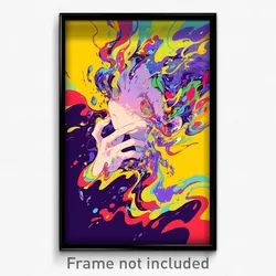 Art Poster - Agitated Hospice (Psychedelic Trippy Weird 11x17 Print)