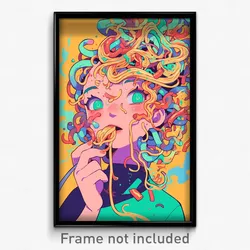 Art Poster - Authentic Spaghetti (Psychedelic Trippy Weird 11x17 Print)