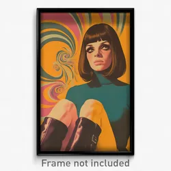 German Movie Poster - Woman Feeling Disgruntled, Violet Purple Legwear (Print)
