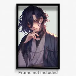 Anime Art Poster - Boy Feeling Possessive Wearing Interesting Buckle (Print)